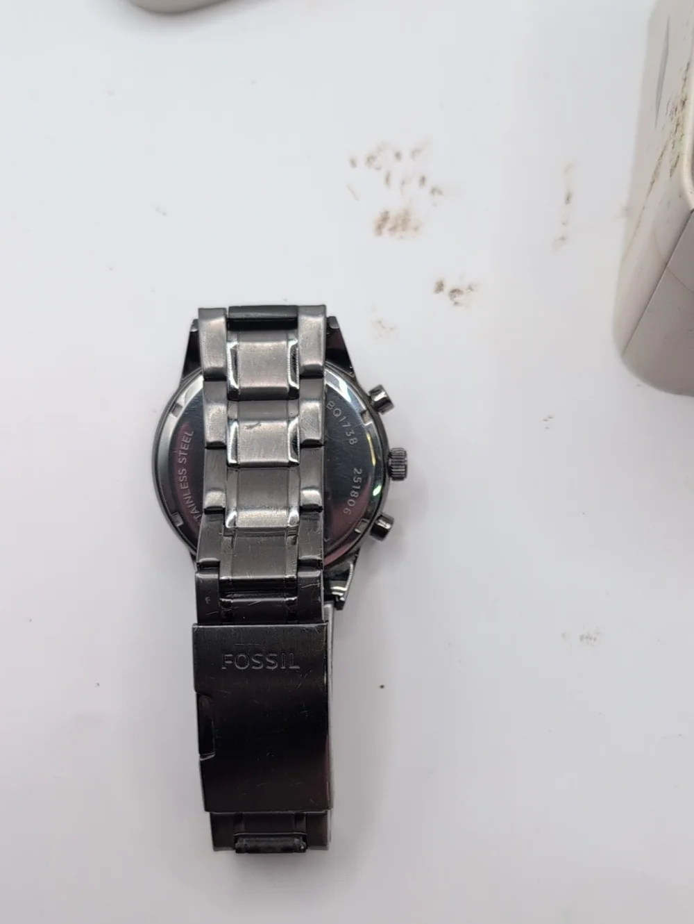 Fossil Flynn Chronograph Watch Men 22mm BQ1738 Blue Dial